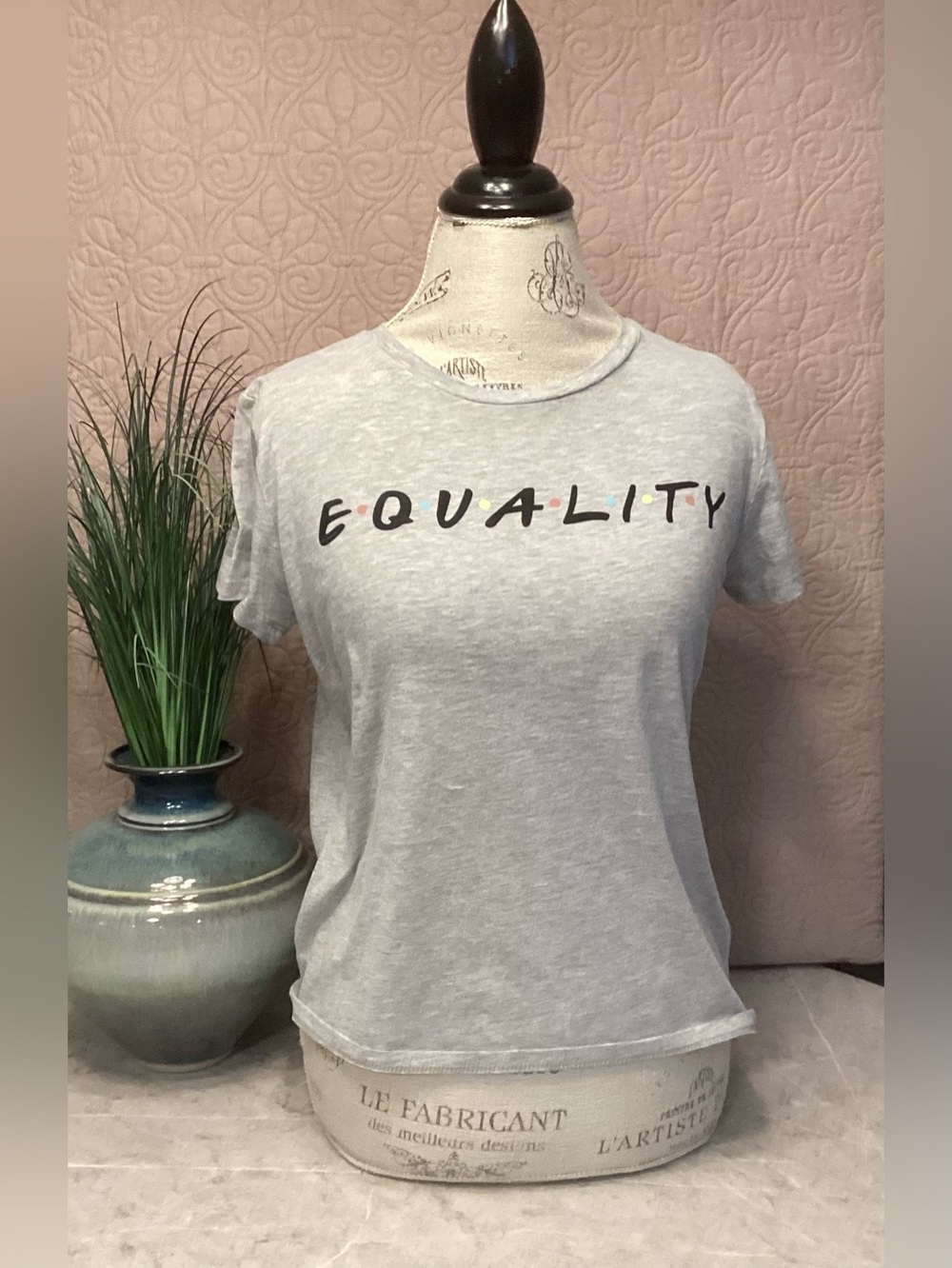 FREEZE T-Shirt Heather gray large "equality"